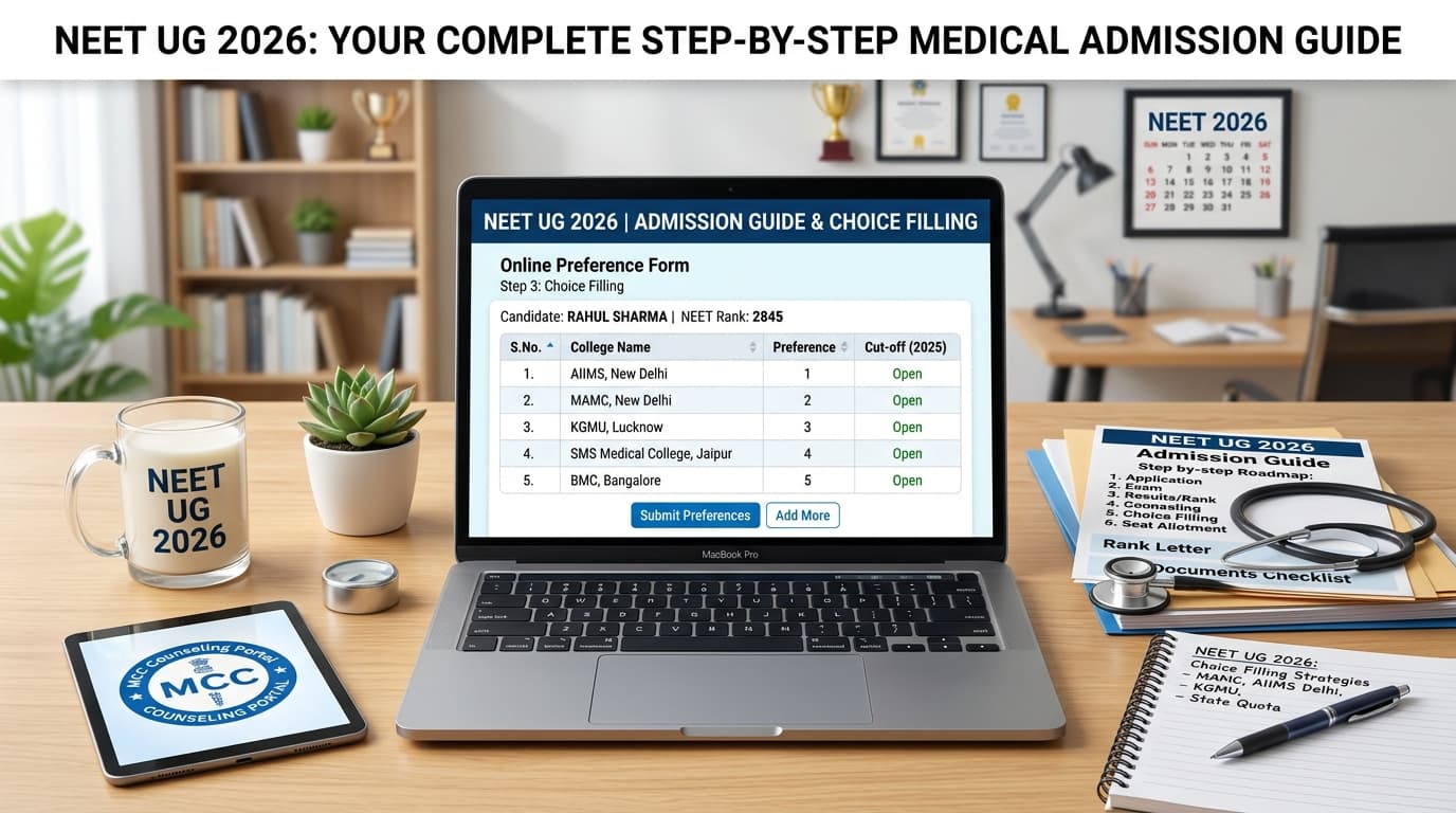 MCC Online Choice Filling Preference Form
